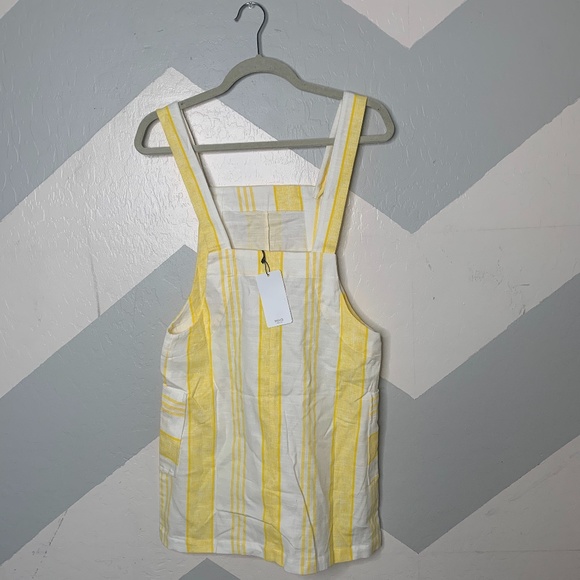 NEW Mango | Two Tone Yellow Linen Overall Dress - Picture 6 of 12